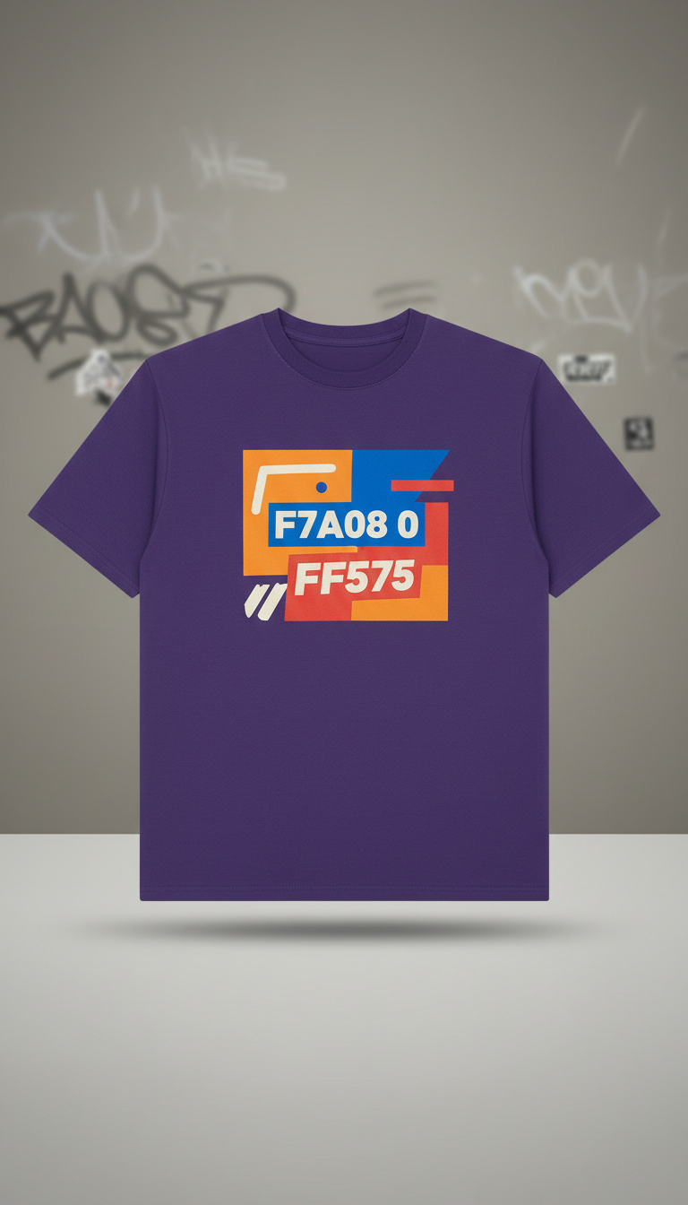 Camiseta Purple collab artística